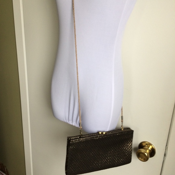 Kate Landry Gold Clutch/Crossbody - Picture 6 of 8
